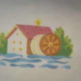 Retro pitcher with naive decorations