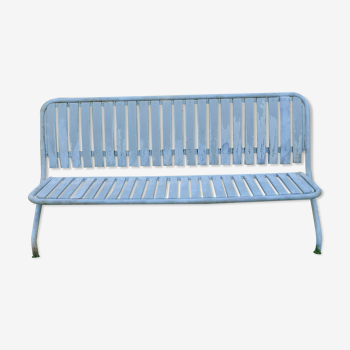 Slatted and folding garden bench