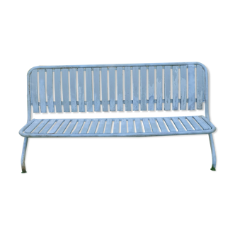 Slatted and folding garden bench