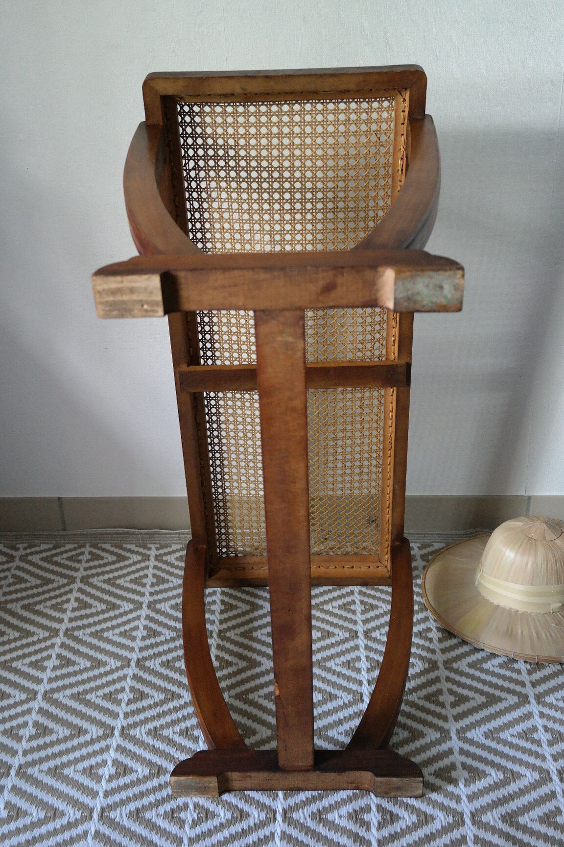 Vintage boat deck bench and canning