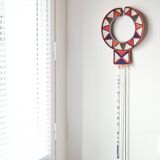 Massai wall decor in glass beads, 80s