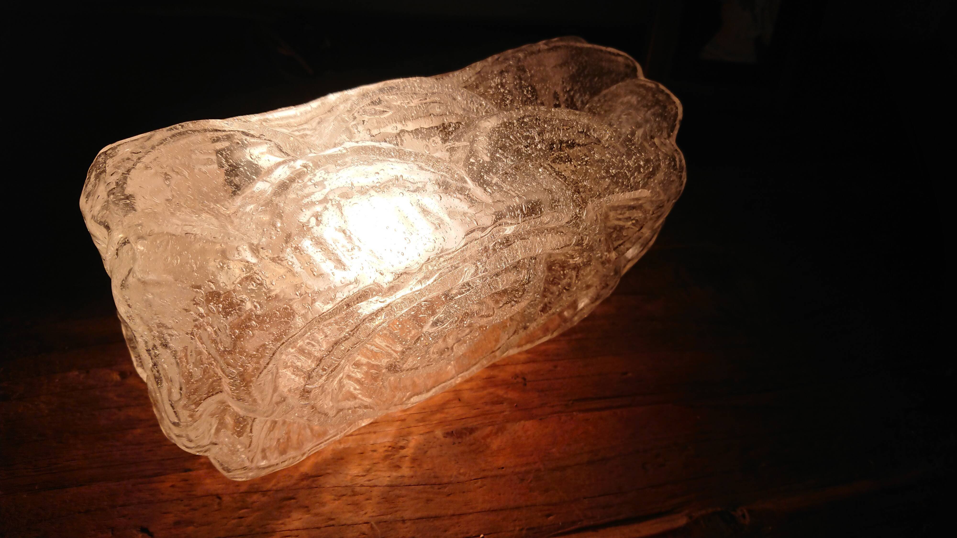 70s 1970s glass ceiling light
