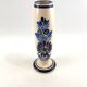 Breton white and blue vase with floral decoration Quimper Ile d'Oléron