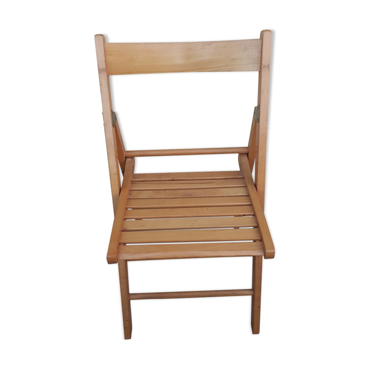 Chaise pliante bois blond