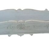 Antique Liberty painted, shaped and engraved wooden flowerpot holder