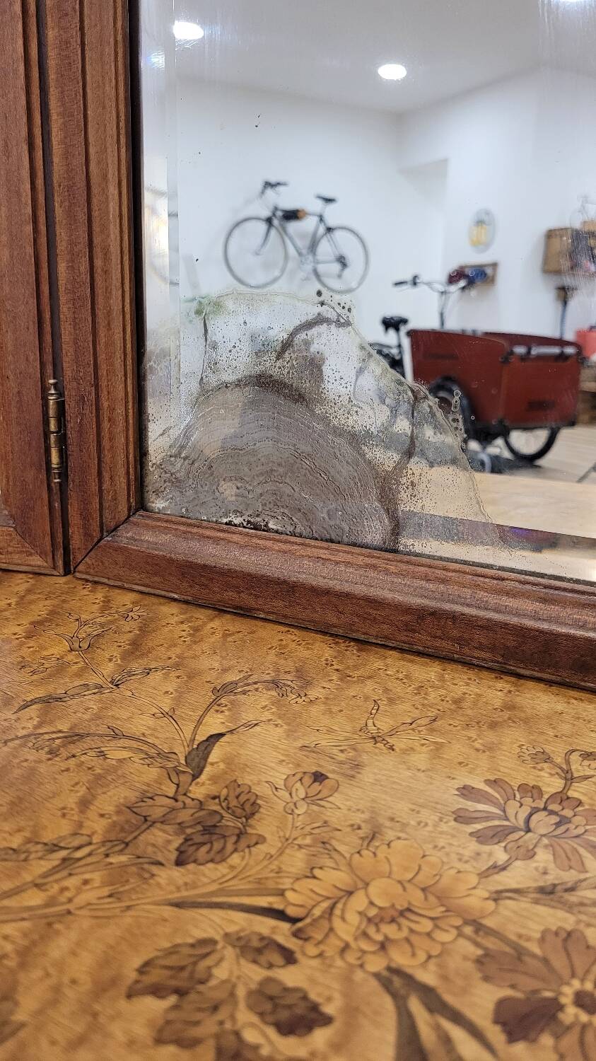 Antique triptych mirror