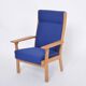 Reupholstered Danish Mid-Century Modern GE 181 a Chair by Hans Wegner for GETAMA