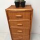 Commode en bambou vintage des années 60-70