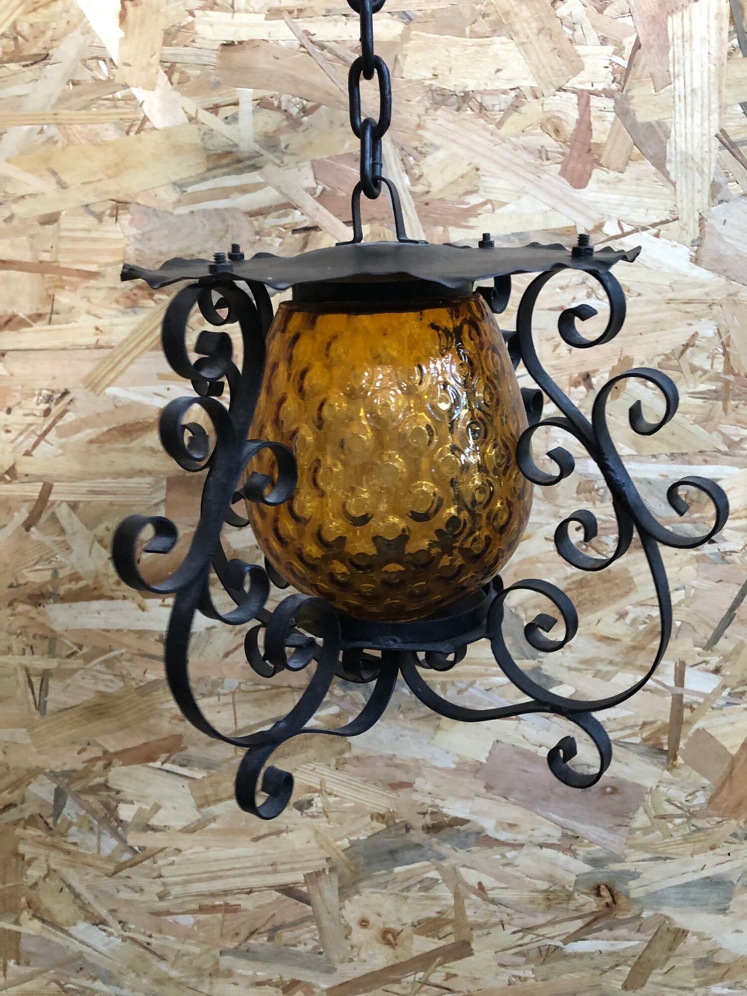 Old suspension lantern metal black