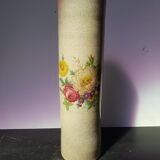 Old Vase Enamelled Sandstone Scroll Painting Decoration Vintage Flowers
