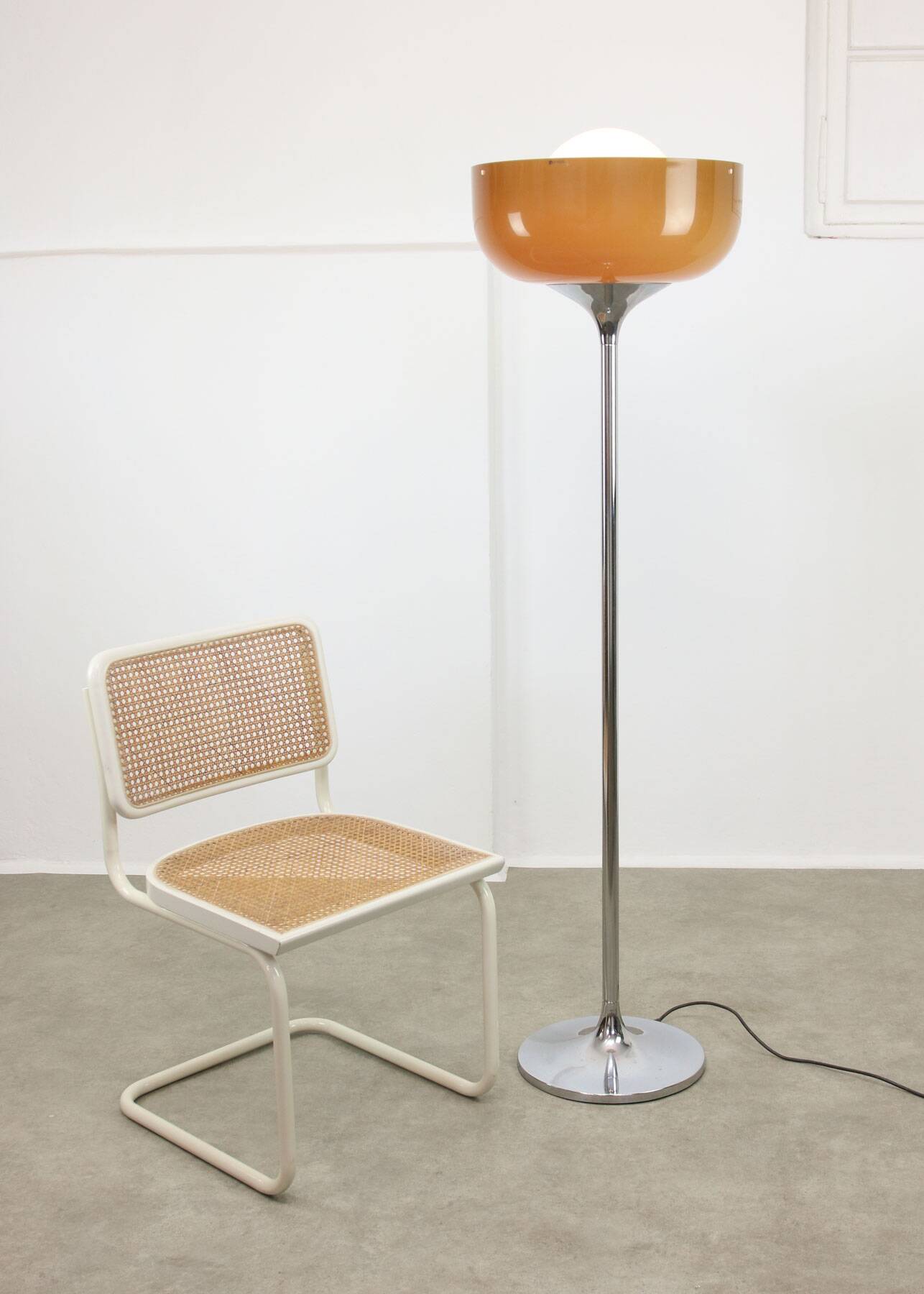 Big Brown Floor Lamp by Luigi Massoni for Guzzini, 1970s