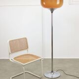 Grand lampadaire marron de Luigi Massoni pour Guzzini, années 1970