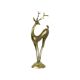 Large vintage brass deer statue sculpture art deco style christmas