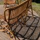 Vintage rattan lounge bench and 2 armchairs