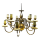 Vintage metal chandelier, Poland, 1980s