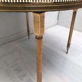 Brass and marble coffee table 60s