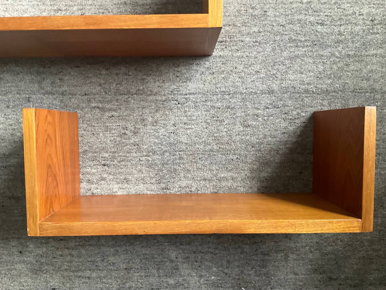 Pair of Scandinavian teak shelves from the 60s