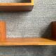 Pair of Scandinavian teak shelves from the 60s