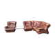 full leather sofa IPE spa Italian design 70s