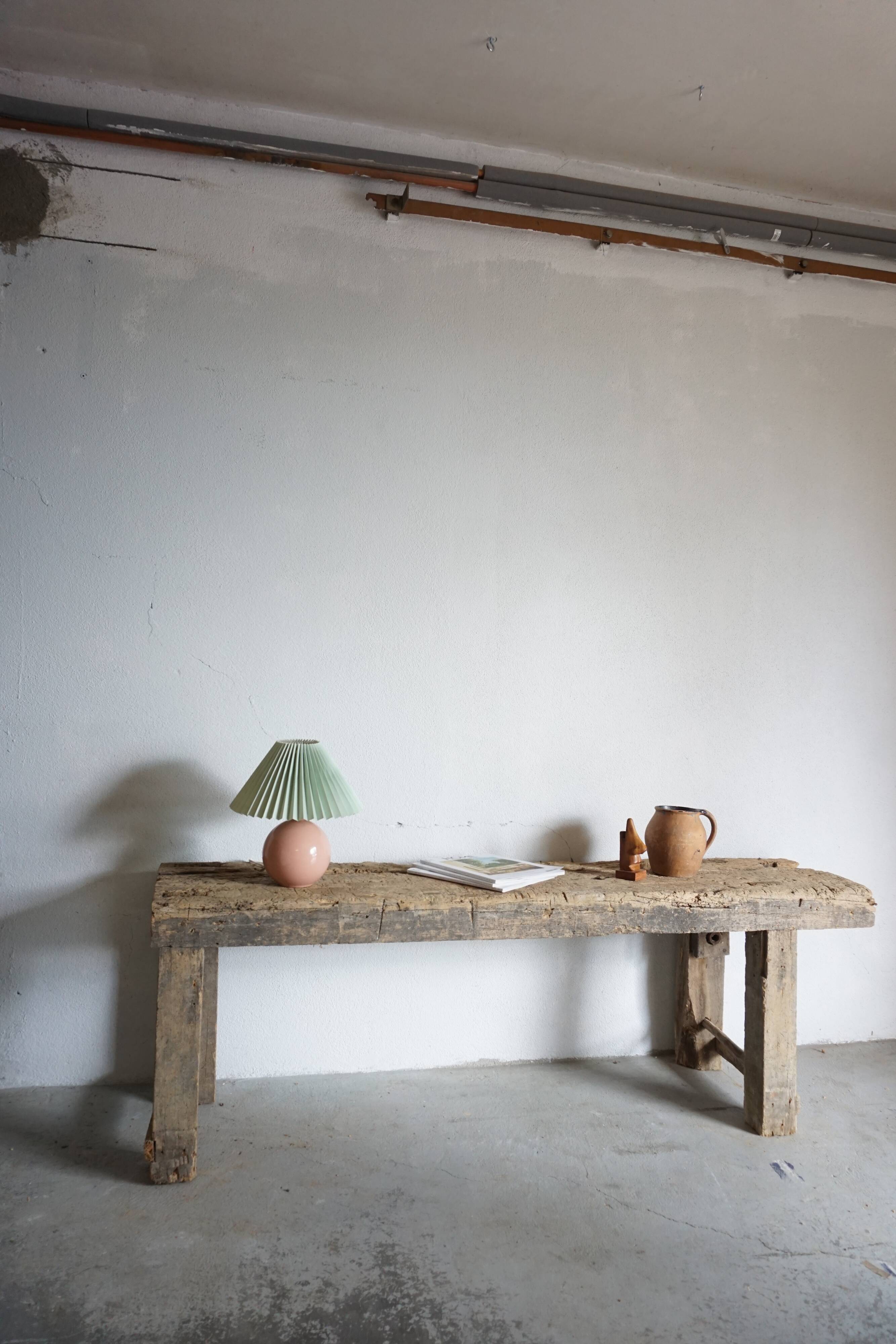 Brutalist wood console
