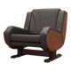 Leather armchair, Italian design, 1970s, production: Italy