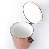 vintage ice bucket, copper ice bucket, wood handles, cooler, cooler