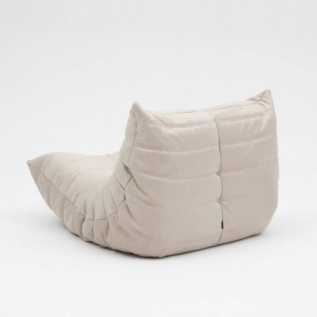 Togo lounge chair in cream fabric by Michel Ducaroy for Ligne Roset