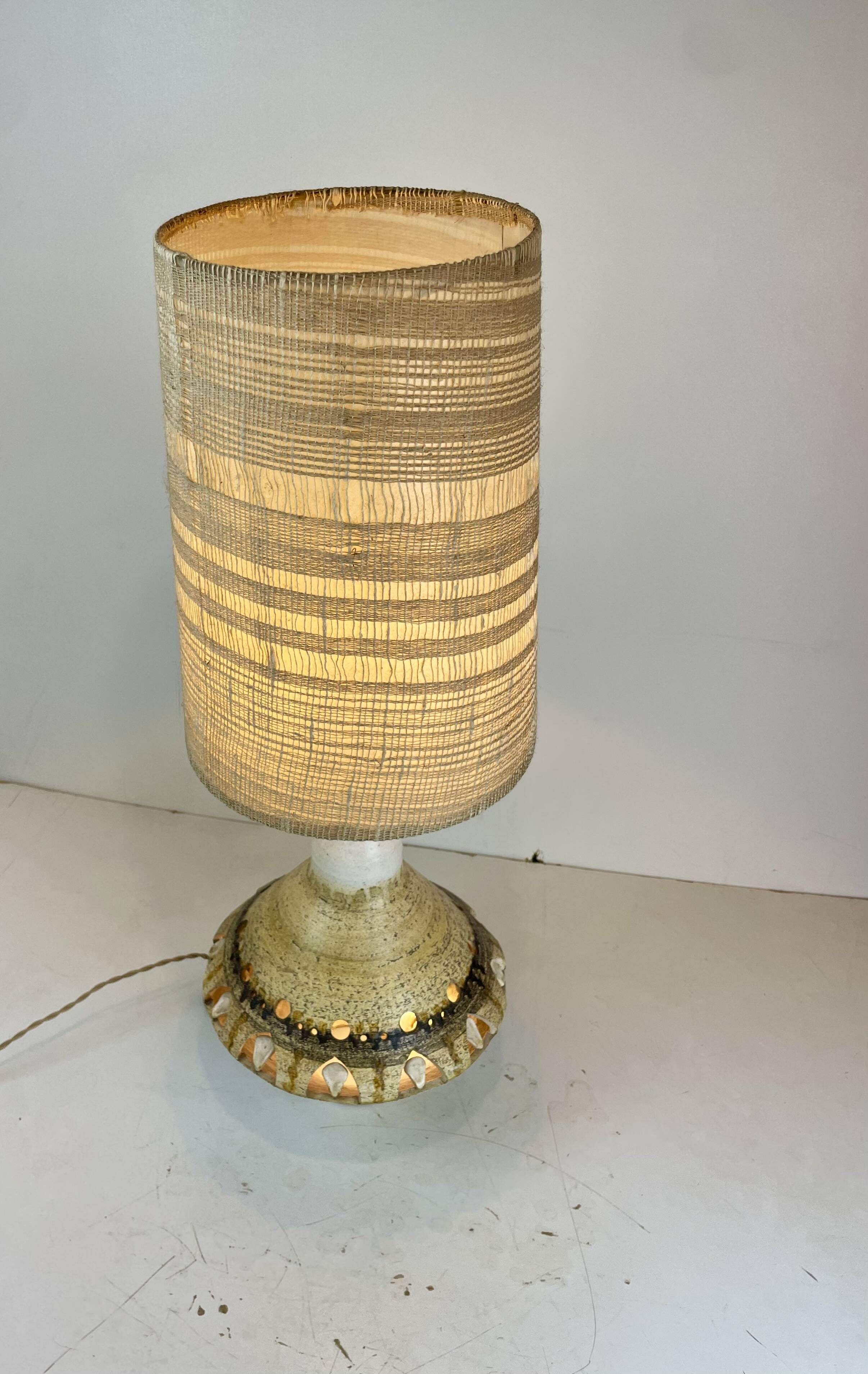 Ceramic lamp by Georges Pelletier for Accolay, France, 1960