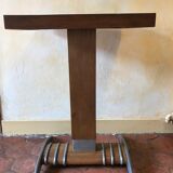 Old vintage wooden metal bistro table 40/50