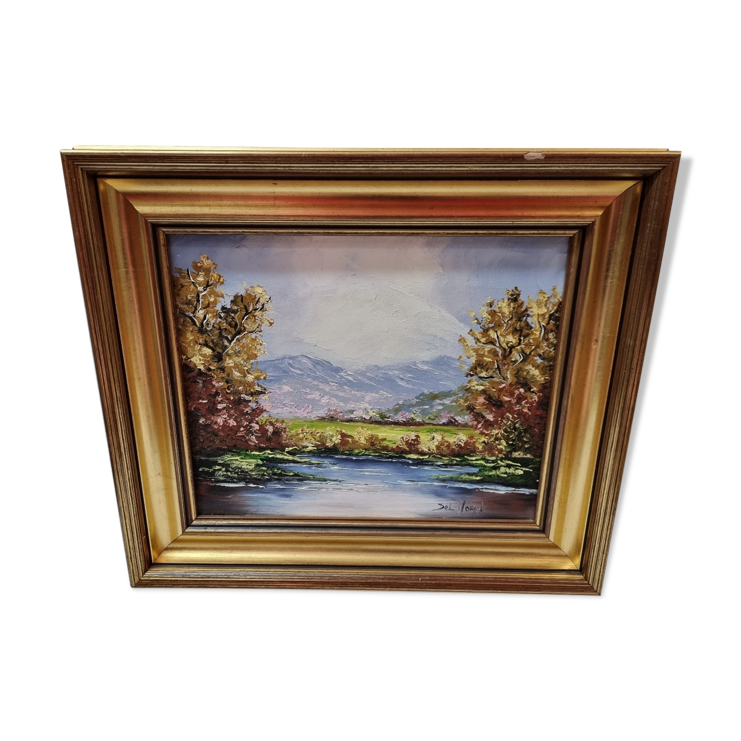 Peinture paysage de montagne de Isabelle Del Moral