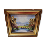 Mountain landscape painting by Isabelle Del Moral
