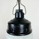 Industrial Bakelite Pendant Light with Milk Glass, 1970s