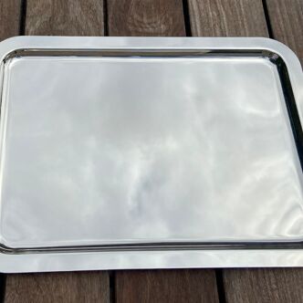 New silver metal tray