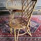 Vintage Louis Sognot rattan dressing table and chair - 1960s