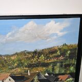 Oil on Canvas Painting of a Burgundian Village signed Blayo