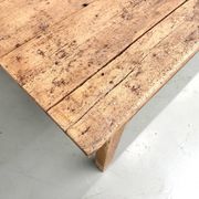 Brutalist farmhouse table in solid oak from the 1950s.
