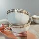 6 tasses café porcelaine F. Chauvigny, France, 1960