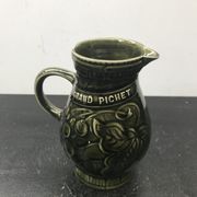 Former pitcher sarreguemines green ceramics 70s vintage