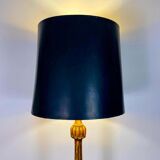 French floor lamp in fluted and gilded wood, Louis XVI style, twentieth century