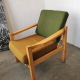 Scandinavian light wood armchair