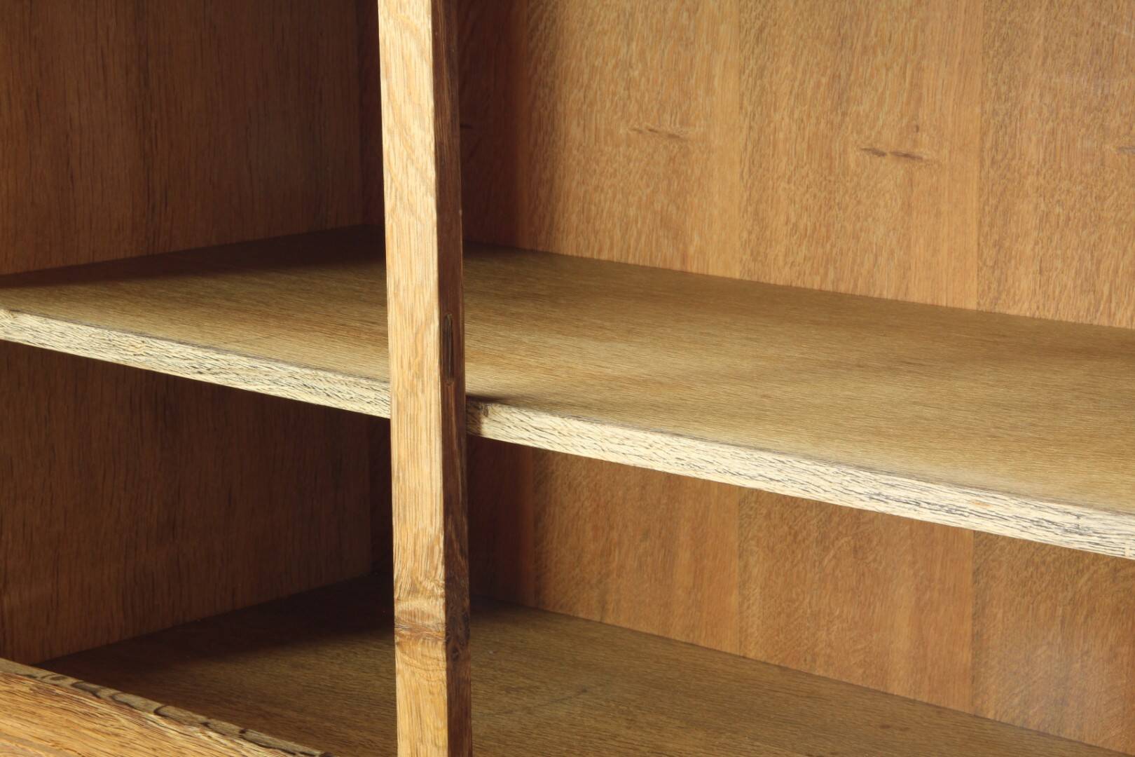 Vintage 1970s Danish Oak Low Cabinet / Sideboard, Henning Kjærnulf style
