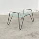 Metal and glass coffee table, France 1950