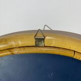 Miroir rond vintage en rotin du danemark | miroir boho scandinave
