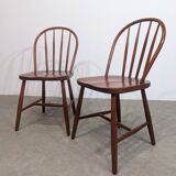 Pair of chairs with rounded backs, mid-20th century