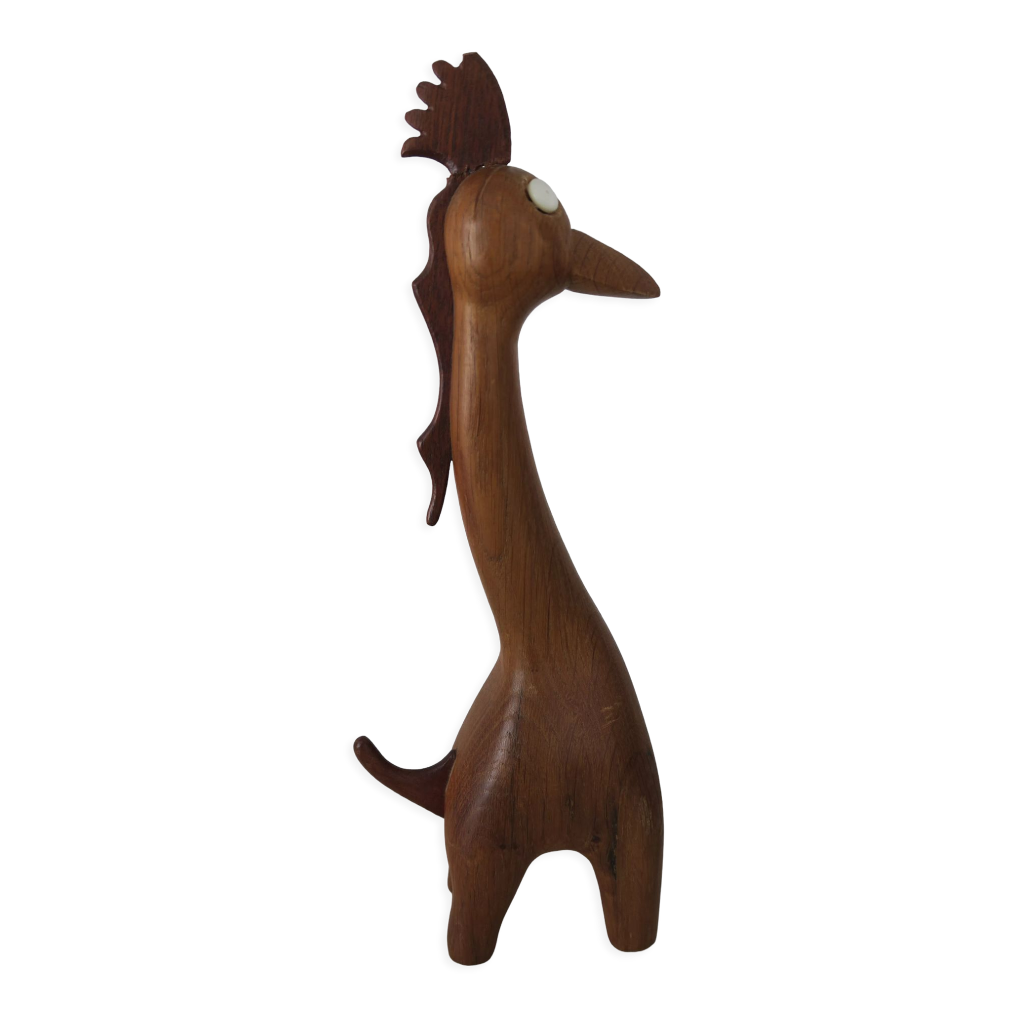 Toy wood giraffe vintage scandinavian teak 1960-70