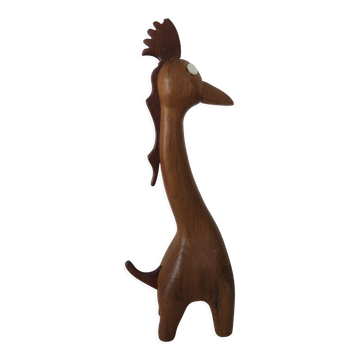 Jouet bois girafe vintage teck scandinave 1960-70