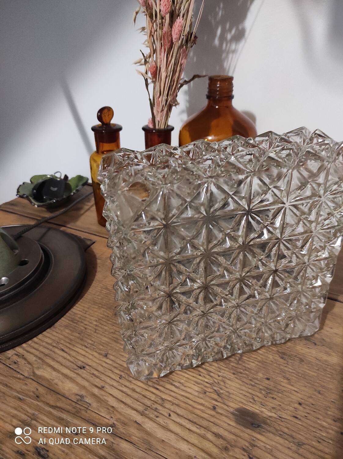 Wall light, ceiling light Vintage Glass