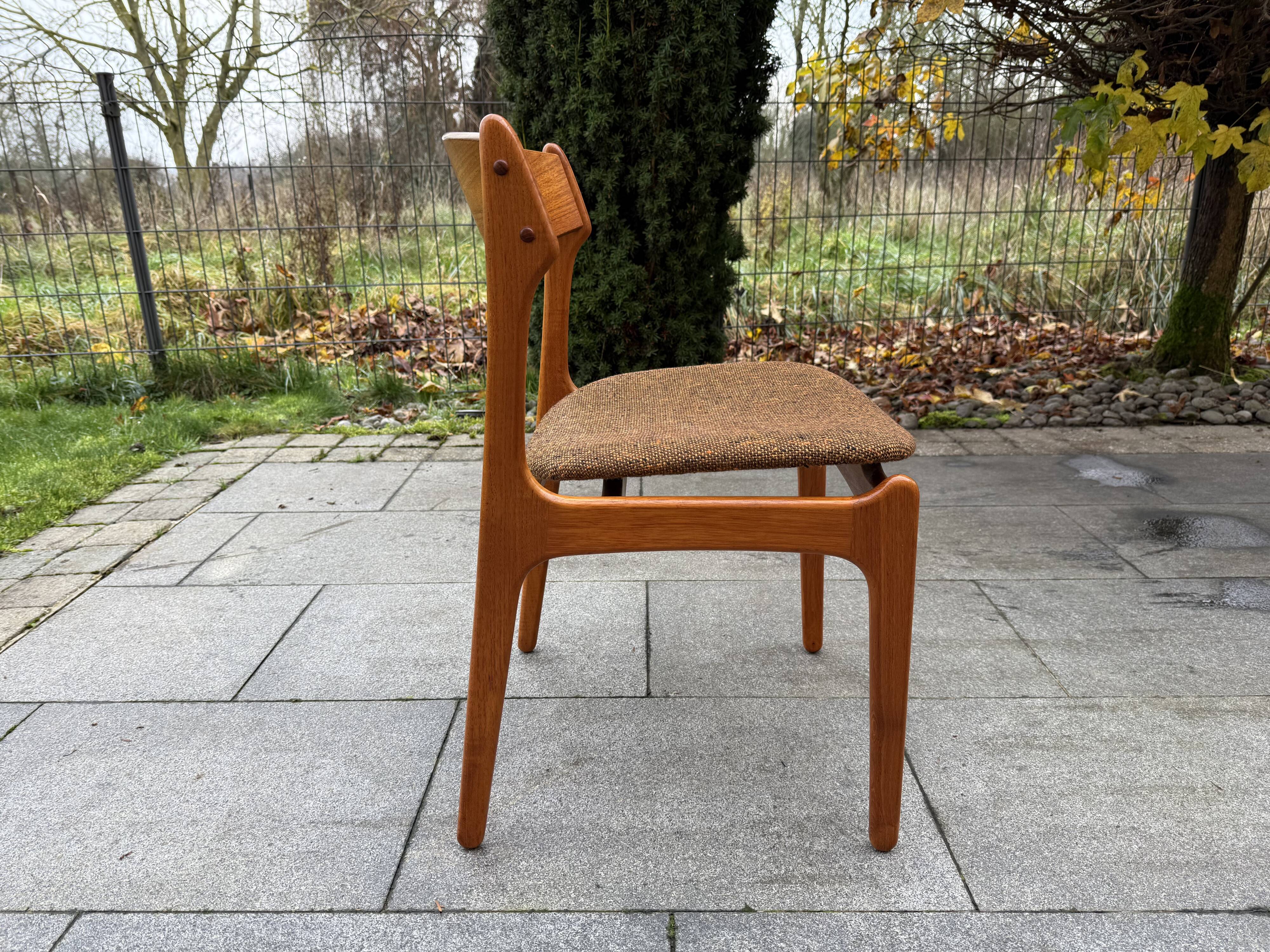 4 Scandinavian chairs by Erick Buch for Oddense, Denmark 1960