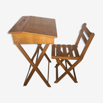 Bureau d’enfant type pupitre et sa chaise