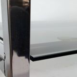 Vintage chrome and smoked glass console